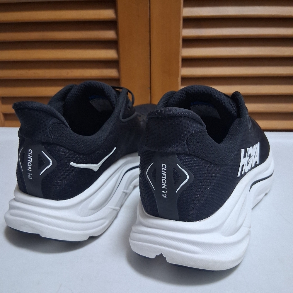 Hoka Black and White Athletic Running Shoes - Picture 6 of 8